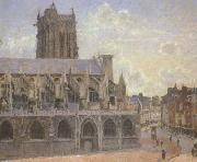 Camille Pissaro The Church of St.Jacques at Dieppe (san08) oil on canvas